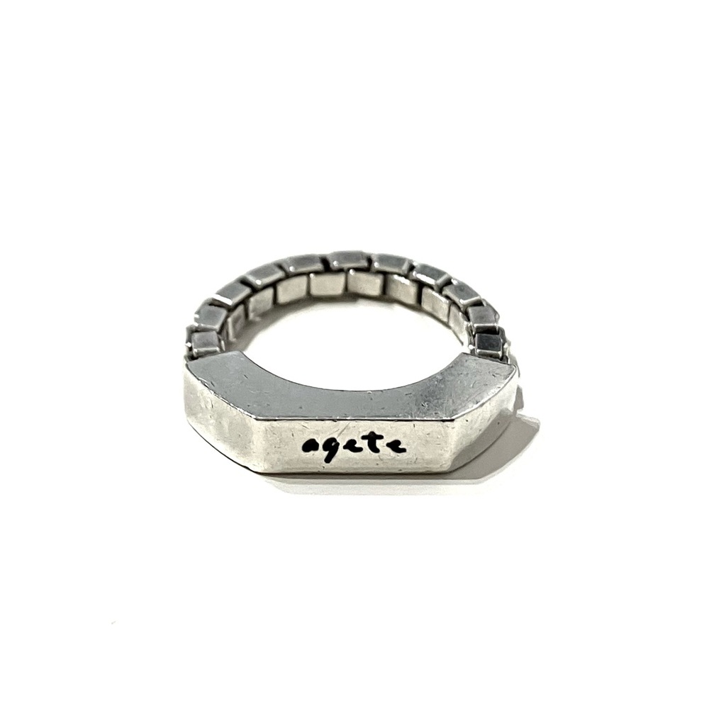 Agete Japan Sterling Silver Chain Ring